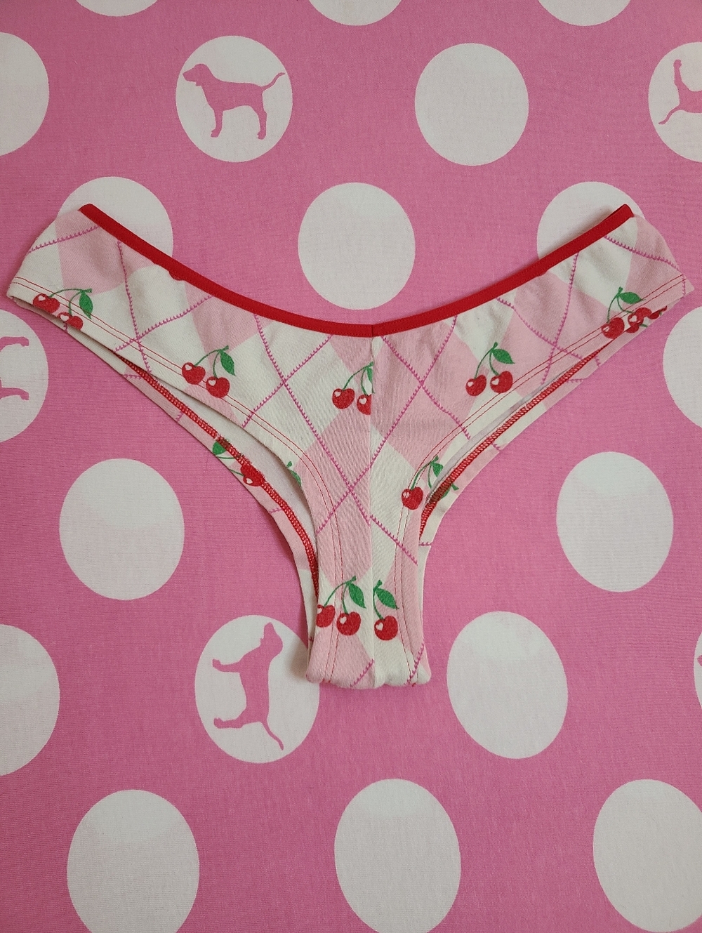 Rare VTG VS PINK Extra Low Rise Graphic Cotton Cheekster Panty Size Sm